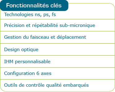 Fonctionnalités clés - industriels
